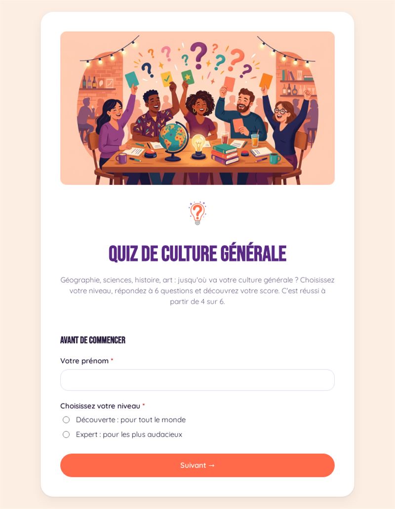 Quiz de culture générale